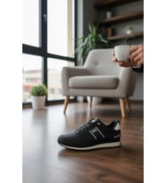 Enoch Erkek Deri Görünümlü Retro Spor Ayakkabı - Günlük Klasik Sneaker