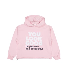 Civil Girls You Look Good Baskılı 10-13 Yaş Sweatshirt - Pudra