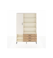 Arges Dolap 9 Raflı 3 Çekmeceli Tek Kapaklı  132x30x195 Aytaşı-Aytaşı/Çam