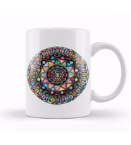 Mandala Renkli Hat Sanatı 02 Kupa Bardak Porselen