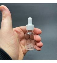 15Ml Beyaz Plastik Kapaklı Şeffaf Cam Damlalıklı Şişe ,  15 Cc Saydam Cam Damlalıklı Şişe x 6 Adet