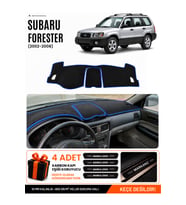 SUBARU FORESTER (2002-2008) Uyumlu Torpido Örtüsü Torpido Kılıfı - Siyah Mavi