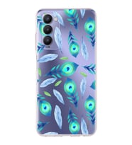 PrintiFy Tecno Camon 18P ile Uyumlu 1mm Slim Fit Nazar Boncuğu 3 Baskılı Şeffaf  Kılıf