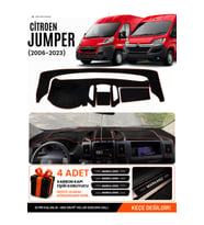 e-biz CİTROEN JUMPER (2006-2024) Uyumlu Torpido Örtüsü, Torpido Kılıfı - Siyah-Kahverengi - CI006