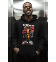 Deadpool Wolverine Süper Kahramanlar Baskılı Unisex Oversize Film Hoodie