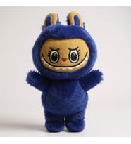 Mini Tavşan Kostümlü Labubu Peluş Oyuncak (Mavi)