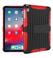 Apple iPad Pro 11 2018 Uyumlu Standlı Tank Tablet Kılıfı Özel Zırh (Kırmızı)