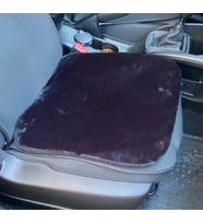 Yumuşak Tüylü Peluş Serme Oto Koltuk Koruyucu Minder Ön Tekli Siyah