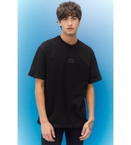 L222001001 Lee Erkek Loose Fit Rahat Kesim Bisiklet Yaka %100 Pamuk Siyah Tişört Black