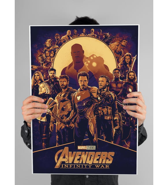 Avengers Infinity War Poster 60X90cm Yenilmezler Afiş - Kalın