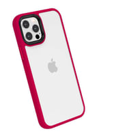 Uyumlu Model Apple iPhone 13 Pro Max Kılıf Şeffaf Renkli Can Kapak (Kırmızı)