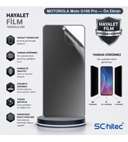 SChitec MOTOROLA Moto G100 Pro Uyumlu Ön Yüzey Hayalet Privacy Hidrojel Ekran Koruyucu