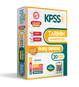 2024 KPSS Lisans Tarihin Manifestosu Dijital Çözümlü 20li Branş Denemesi