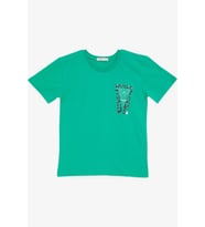 Breeze Girls & Boys Erkek Çocuk Tişört Yazı Baskılı 8-14 Yaş, Yeşil