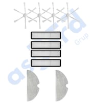 Dreame D9,D9 Max,L10 Pro,D9 Pro Uyumlu 4 Yan Fırça 4 Filtre 2 Mop PKT-iasgf0000157