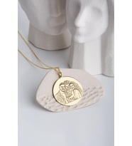 Kişiye Özel 925 Ayar Gümüş Şık Fotoğraf Detaylı Kolye (Gold)
