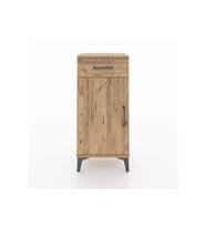 Arges Komodin 2 Raflı Tek Çekmeceli Tek Kapaklı 44x30x96 Çam-Çam