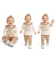 Northcity 6/24 Ay Taytlı Fitilli Penye Bebek Takımı - Antialerjik & ÇİMA Dikişli Güvenli Moda
