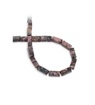 Rodonit Doğal Taş Dikdörtgen Kesim 8x20mm Dizi