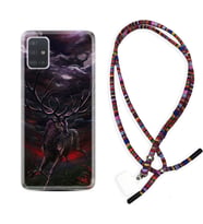 Samsung a71 A72 A73 A7 A9 2018 C7 C9 Kılıf Boyun Asklı Rasta Silikon Dark Deer 1786