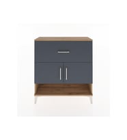 Arges Şifonyer 2 Raflı Tek Çekmeceli 2 Kapaklı 88x30x96 Çam-Antrasit