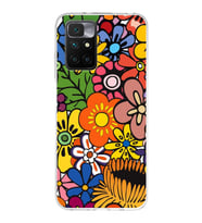PrintiFy Xiaomi Redmi 10 ile Uyumlu 1mm Slim Fit Retro Renkler 2 Baskılı Şeffaf  Kılıf