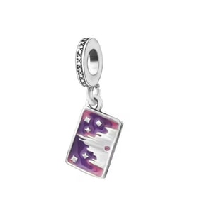 Nur Silver Sallantılı Postcard Gümüş Charm NUR-BL12409