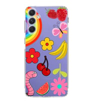 PrintiFy Samsung Galaxy A54 ile Uyumlu 1mm Slim Fit Water Color 5 Baskılı Şeffaf  Kılıf