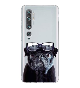 PrintiFy Xiaomi Mi Note 10 ile Uyumlu Köpek 3 Kamera Korumalı Şeffaf Kılıf