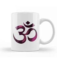 Om Spiritual Symbol Yoga Meditation Kupa Bardak Porselen