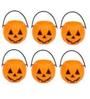Hallowen Cadılar Bayramı Balkabağı Mini Kova 6 Adet