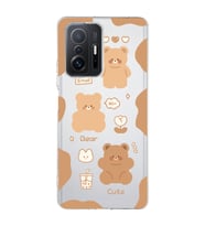 Xiaomi Mi 11T - 11T Pro Uyumlu Cute Bear Tasarımlı Şeffaf Telefon Kılıfı