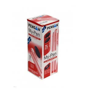 Pensan Tükenmez Kalem My Pen 1 MM Kırmızı 2210 (25 Li Paket)