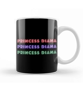 Princess Diana Quotes Art Gift  UK Vintage Retro Style Kupa Bardak Porselen