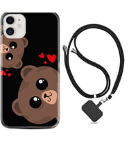 Apple iPhone 11 12 13 Mini Kılıf Boyun Askılı Silikon Love Animals 1780