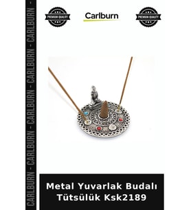 Özel Üretim Dekoratif Hediyelik Ev Aksesuarı Mistik Metal Yuvarlak Budalı Tütsülük