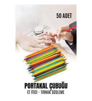 ModaCar Nano Portakal Çubuğu Tırnak Temizleyici Et İtici 50 Adet Absolute Professional