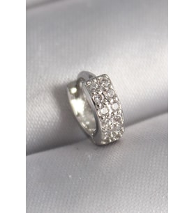 316L Çelik Gümüş Renk Zirkon Taşlı Tragus Piercing 5886 - GLST3984-1460