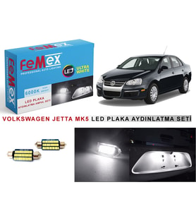 Volkswagen Jetta Mk5 LED Plaka Aydınlatma Ampul Seti FEMEX Parlak Beyaz