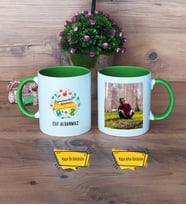 Öğretmenler Günü Hediyesi Kupa Bardak Yeşil Fotoğraflı
