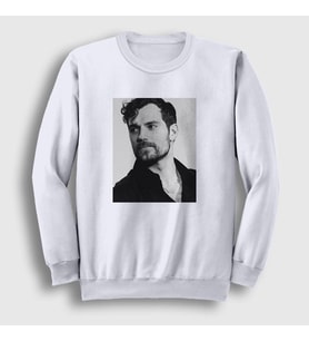 Presmono Unisex Beyaz Grayscale Henry Cavill Sweatshirt 358941tt
