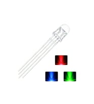 4 Ayaklı Kırmızı Yeşil Mavi 5mm Katot Diyot Üç Renk Led - 5 Adet