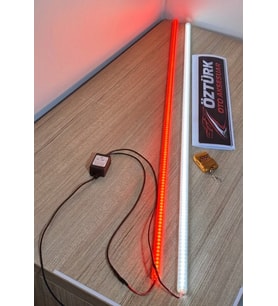 Öztürk Oto Aksesuar Cam Kenarı Yanıp Sönen LED Lamba 2’li – Uzaktan Kumandalı, 12 Modlu, SARI  Işık (12V) (Beyaz - Kırmızı)