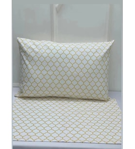 NİVEMESHOME SARI GEOMETRİK DESEN 2 Lİ YASTIK KILIFI KAPAKLI 50X70