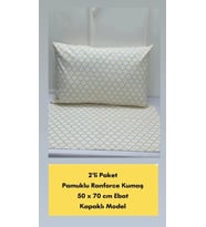 NİVEMESHOME SARI GEOMETRİK DESEN 2 Lİ YASTIK KILIFI KAPAKLI 50X70