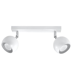 Rsylight Retro Beyaz 180 Derece Hareketli Modern Spor 2 Li Led Spot Avize Beyaz Ampullü