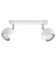 Rsylight Retro Beyaz 180 Derece Hareketli Modern Spor 2 Li Led Spot Avize Beyaz Ampullü