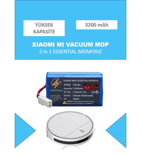 XIAOMI MI VACUUM MOP 2 in 1 ESSENTIAL BATARYA - YÜKSEK KAPASTİTE