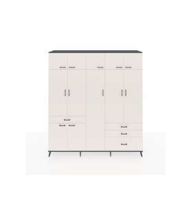Hyperion Gardrop 11 Raflı 4 Çekmeceli 2 Askılı 220x44x243 Antrasit-Aytaşı/Aytaşı