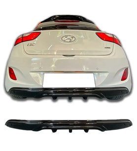 Hyundai i30 Difüzör Parlak Siyah Plastik 2012-2017 Arka-difizör-bodykit-ek-custom-karlık